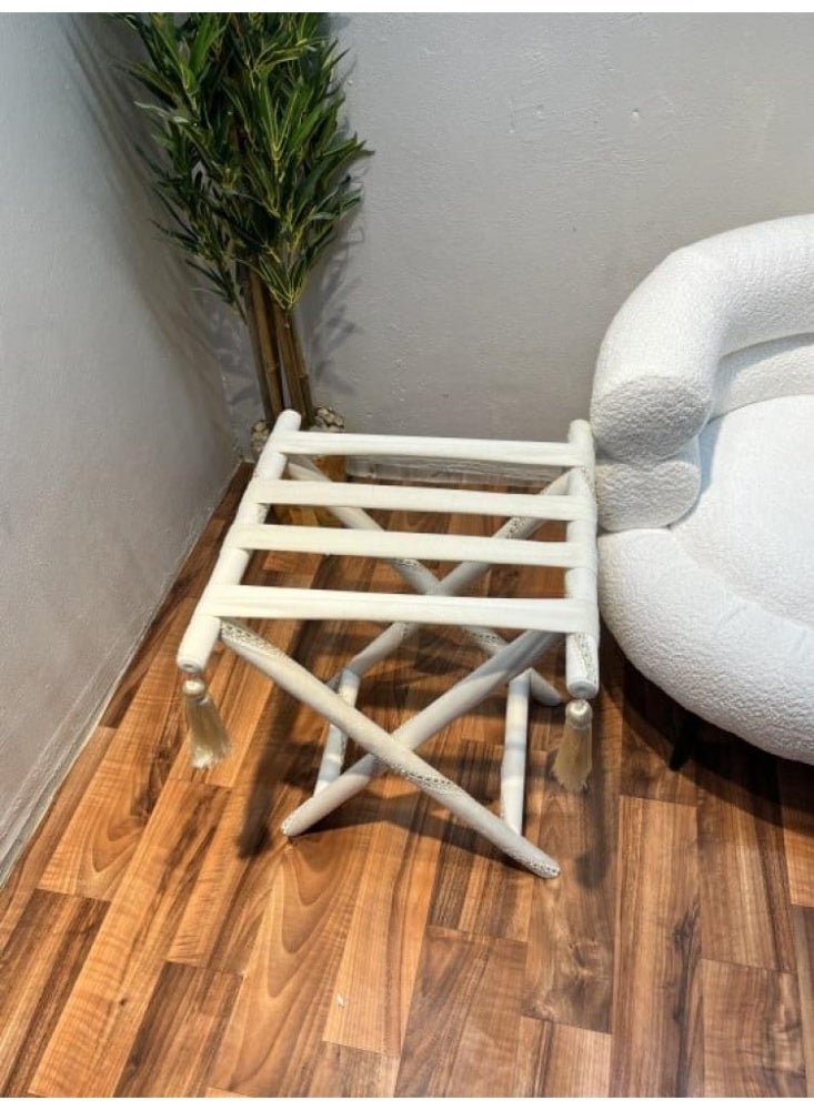 متجر نايس طاولة خدمة قابلة للطي، سطح مخملي لون سكري بلمسة ذهبية، تصميم عصري - Image 3